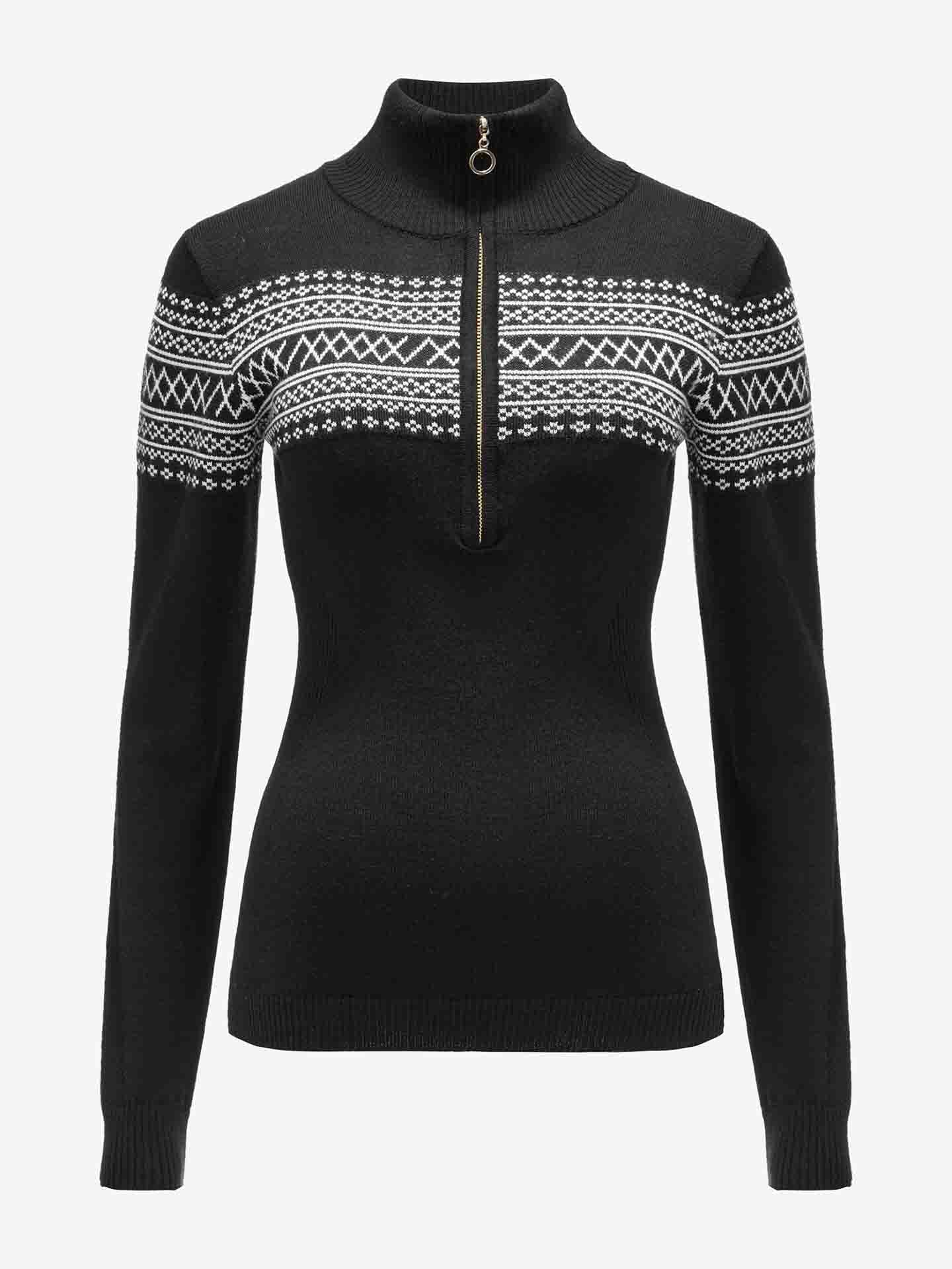 Signature Zip Up Women Black