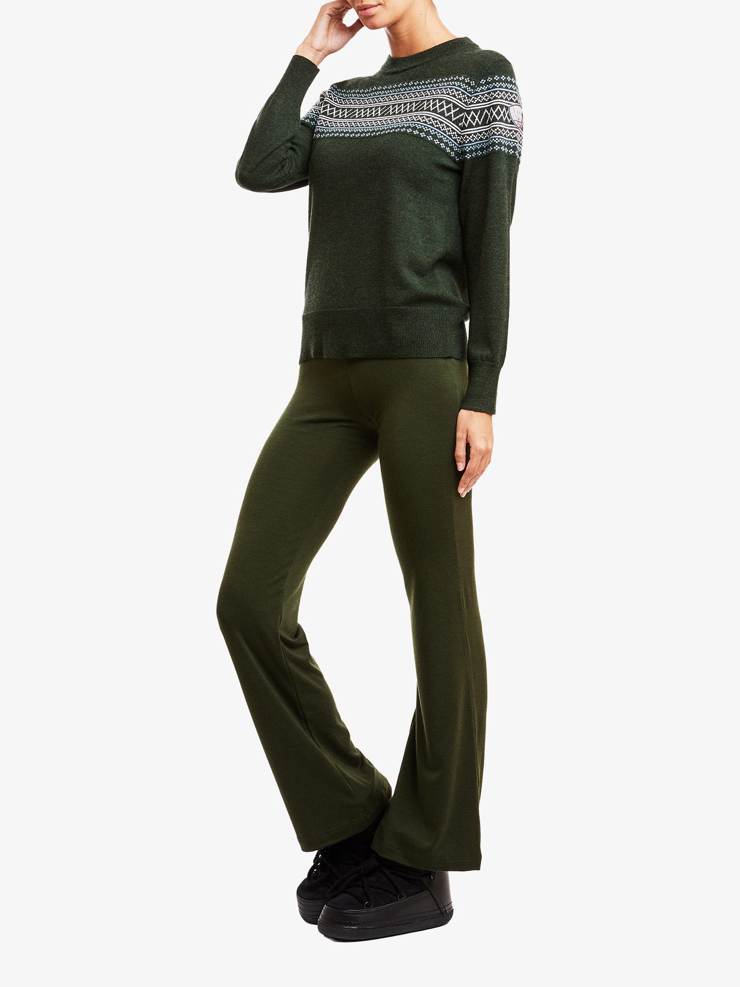 Signature Crewneck Women Olive Green
