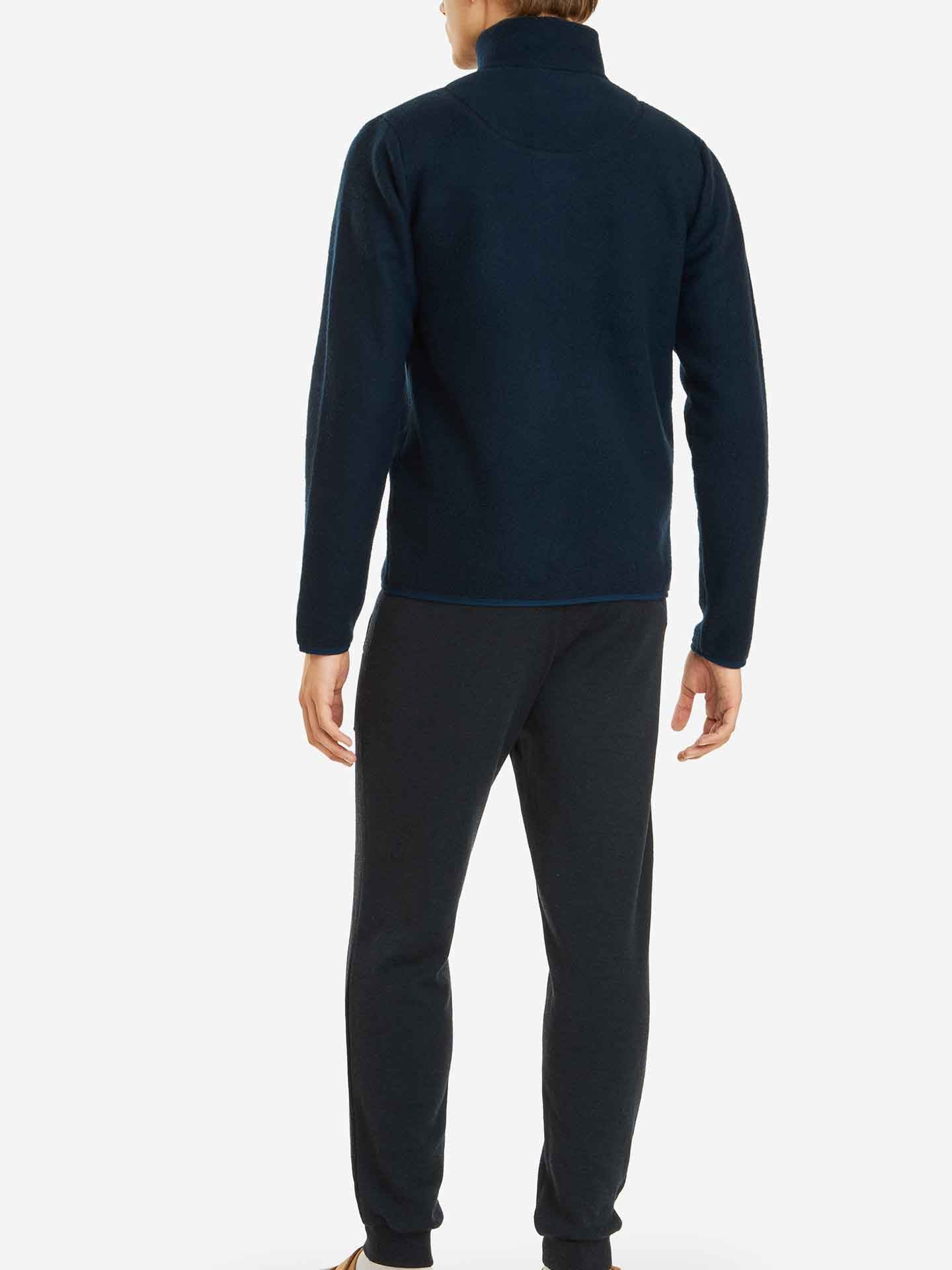Fonna Wool Fleece Jacket Men Navy Blue