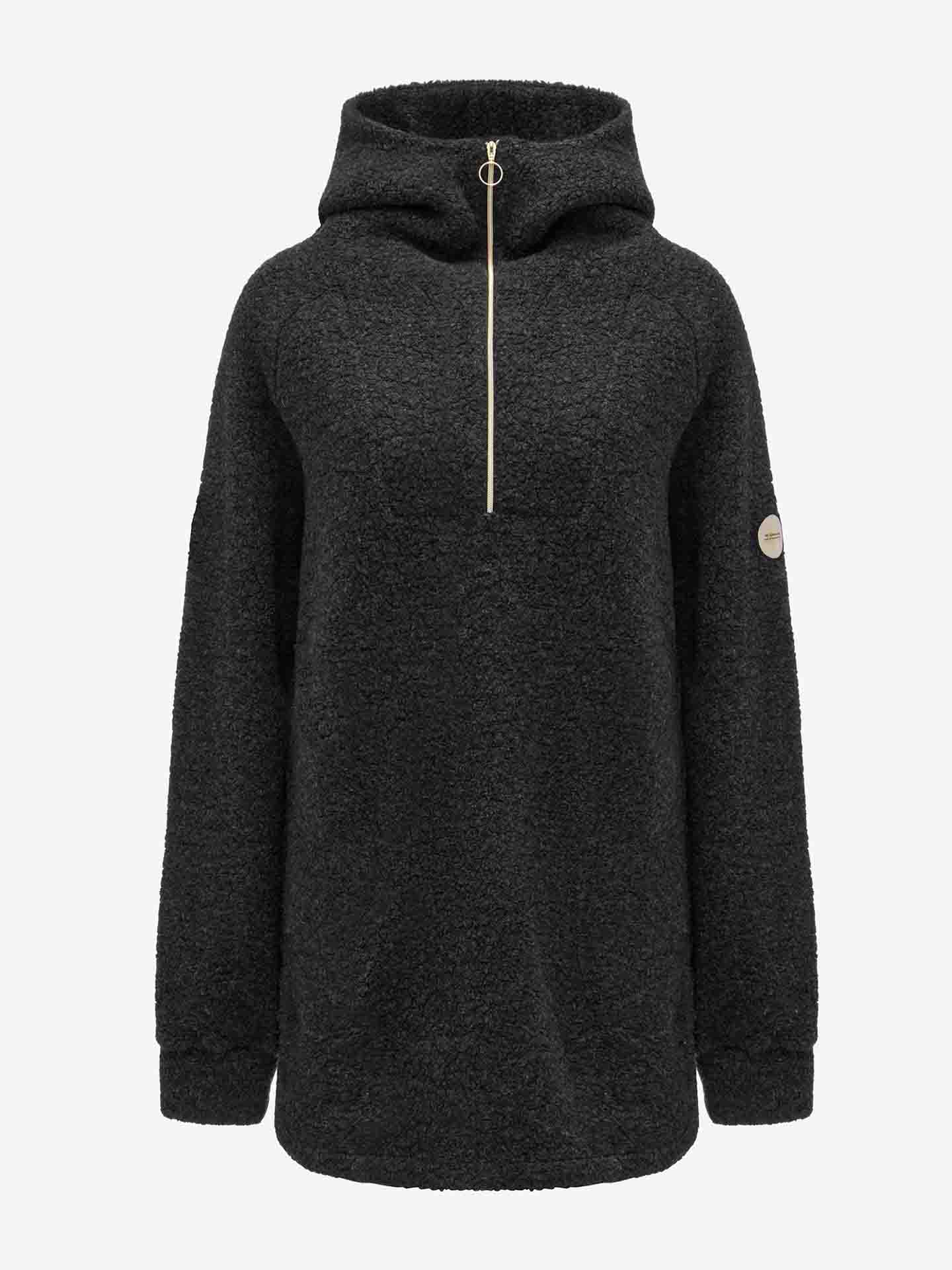 Alta Shearling Hoodie Women Black