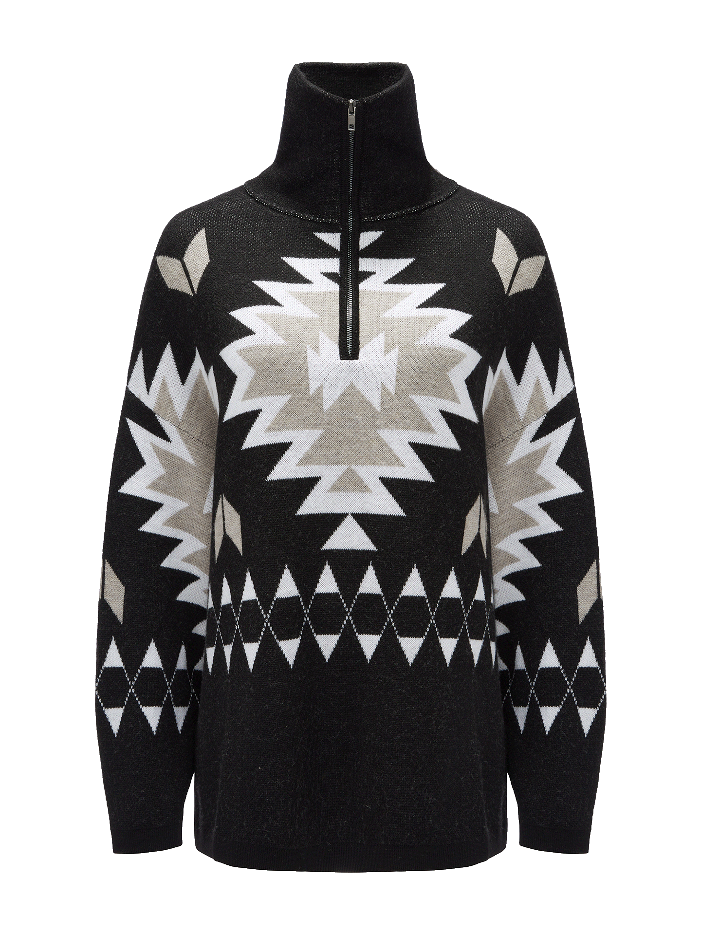 Háldi Zip Up Sweater Women Black