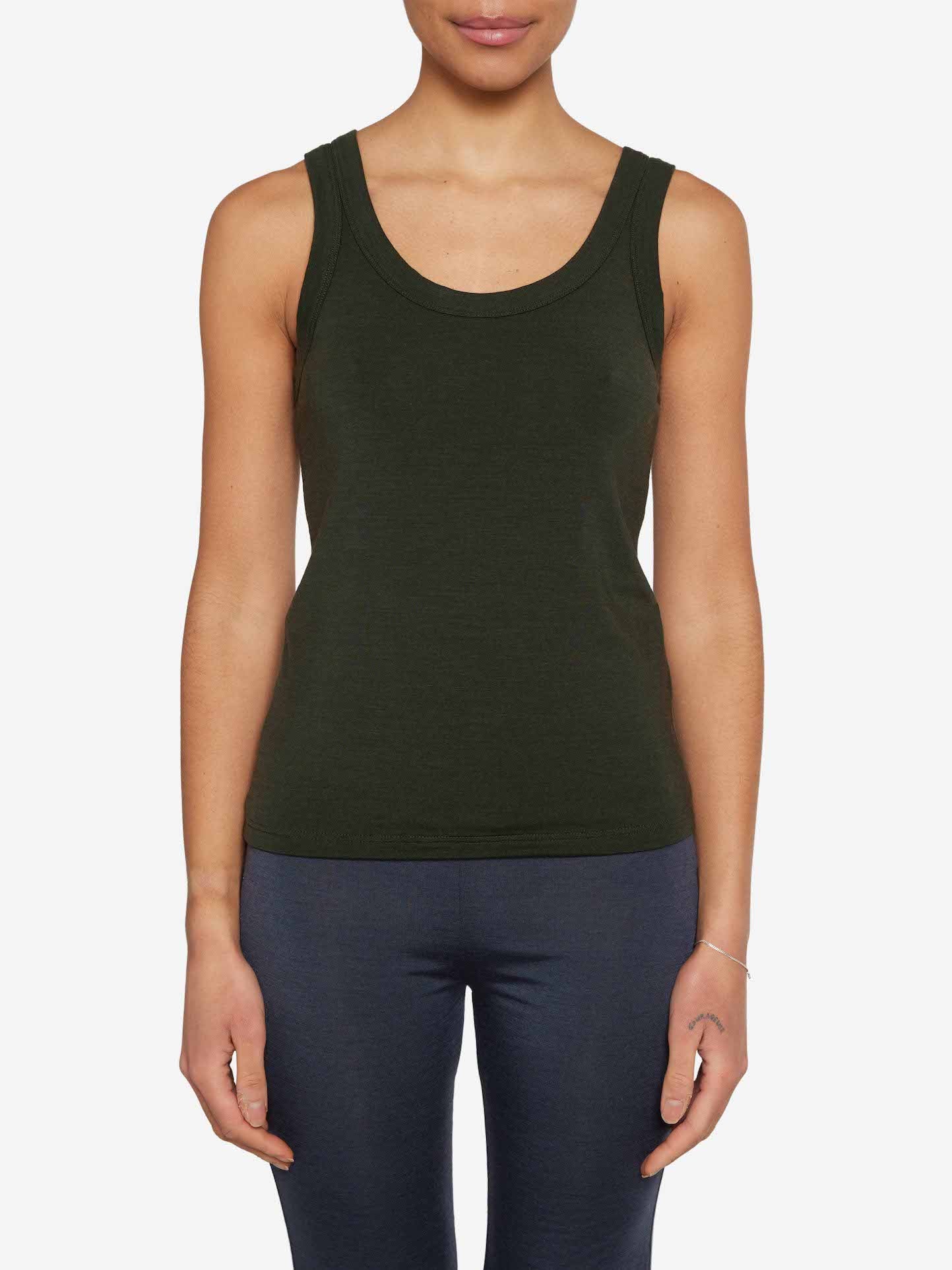 Hygge TankTop Women Olive Green