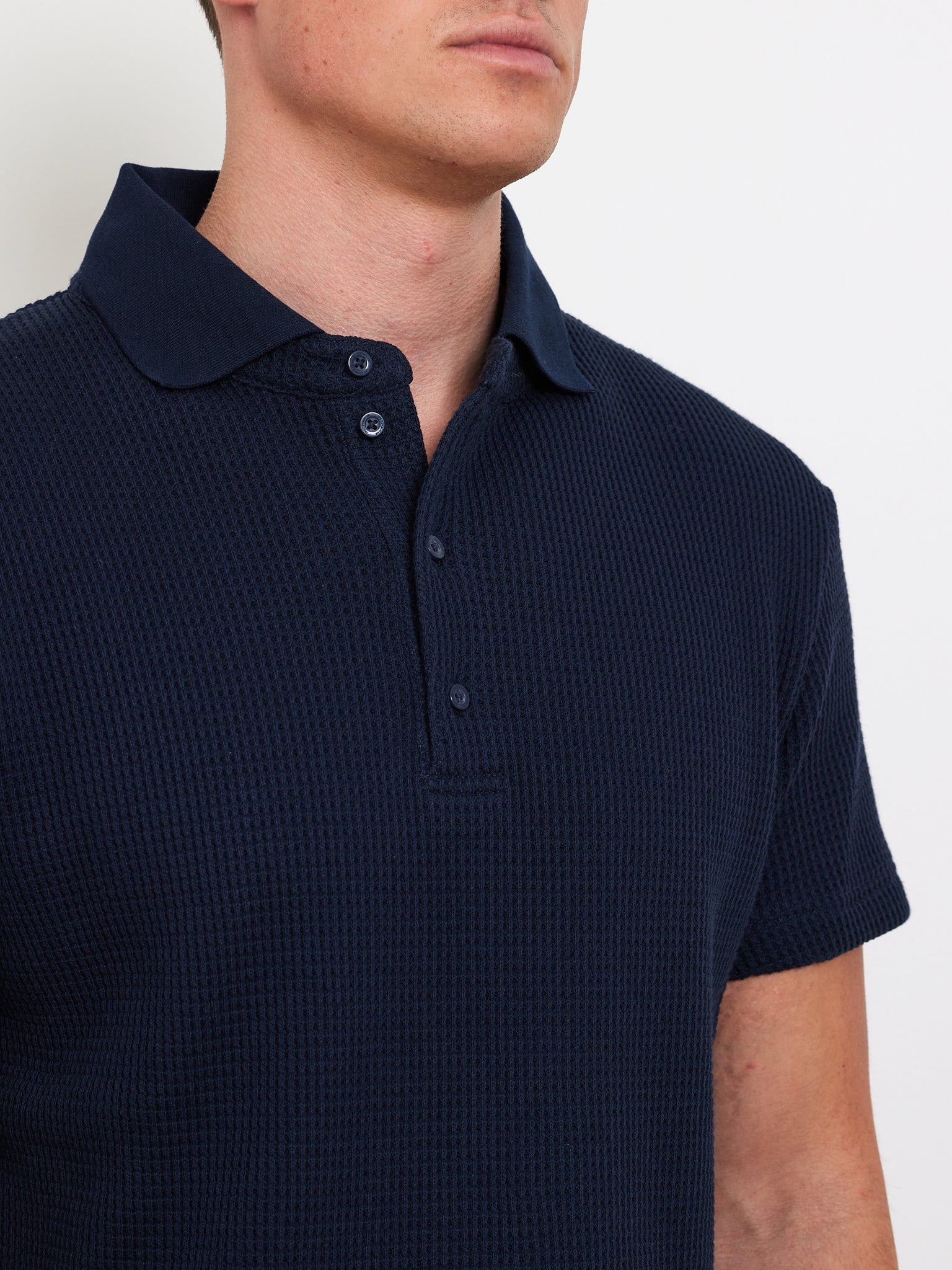 Waffle Polo Men