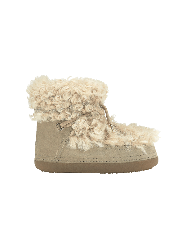 INUIKII Long Curly Boot Beige