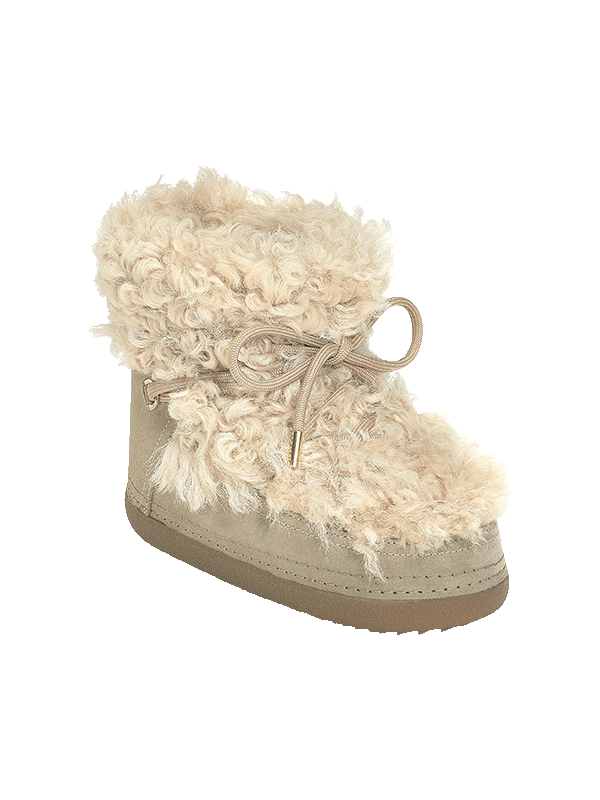 INUIKII Long Curly Boot Beige