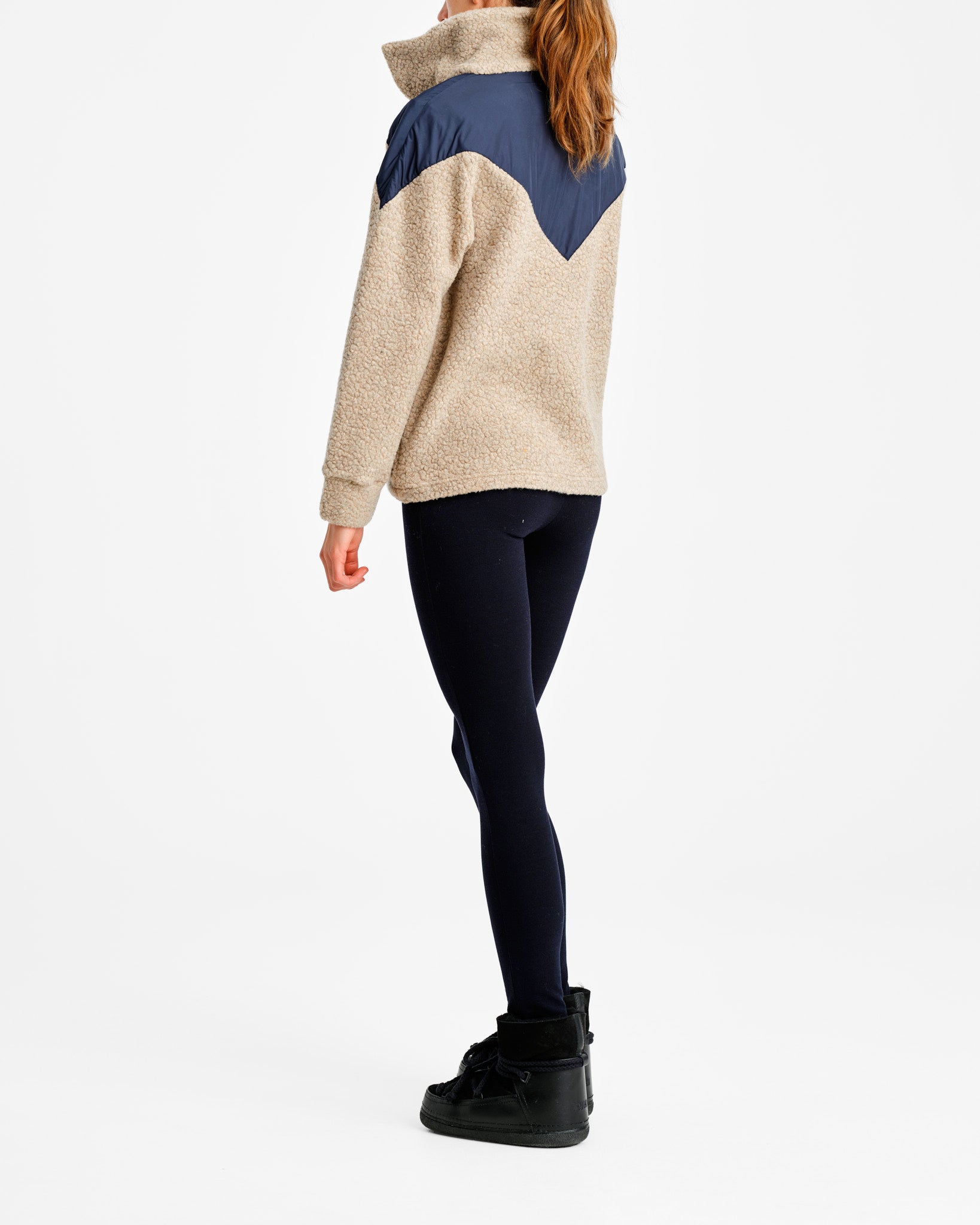 Alta Shearling Zip-Up Women Camel