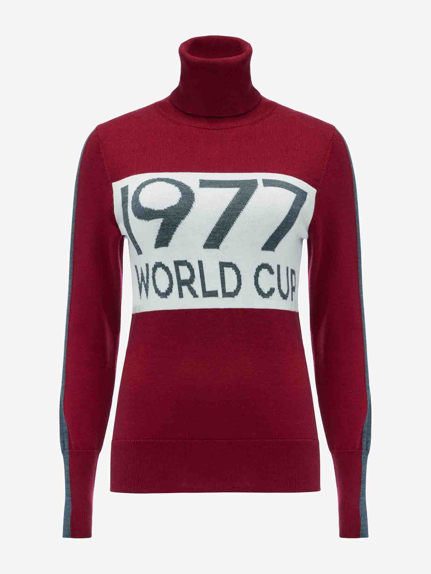 1977 World Cup Sweater Women Burgundy