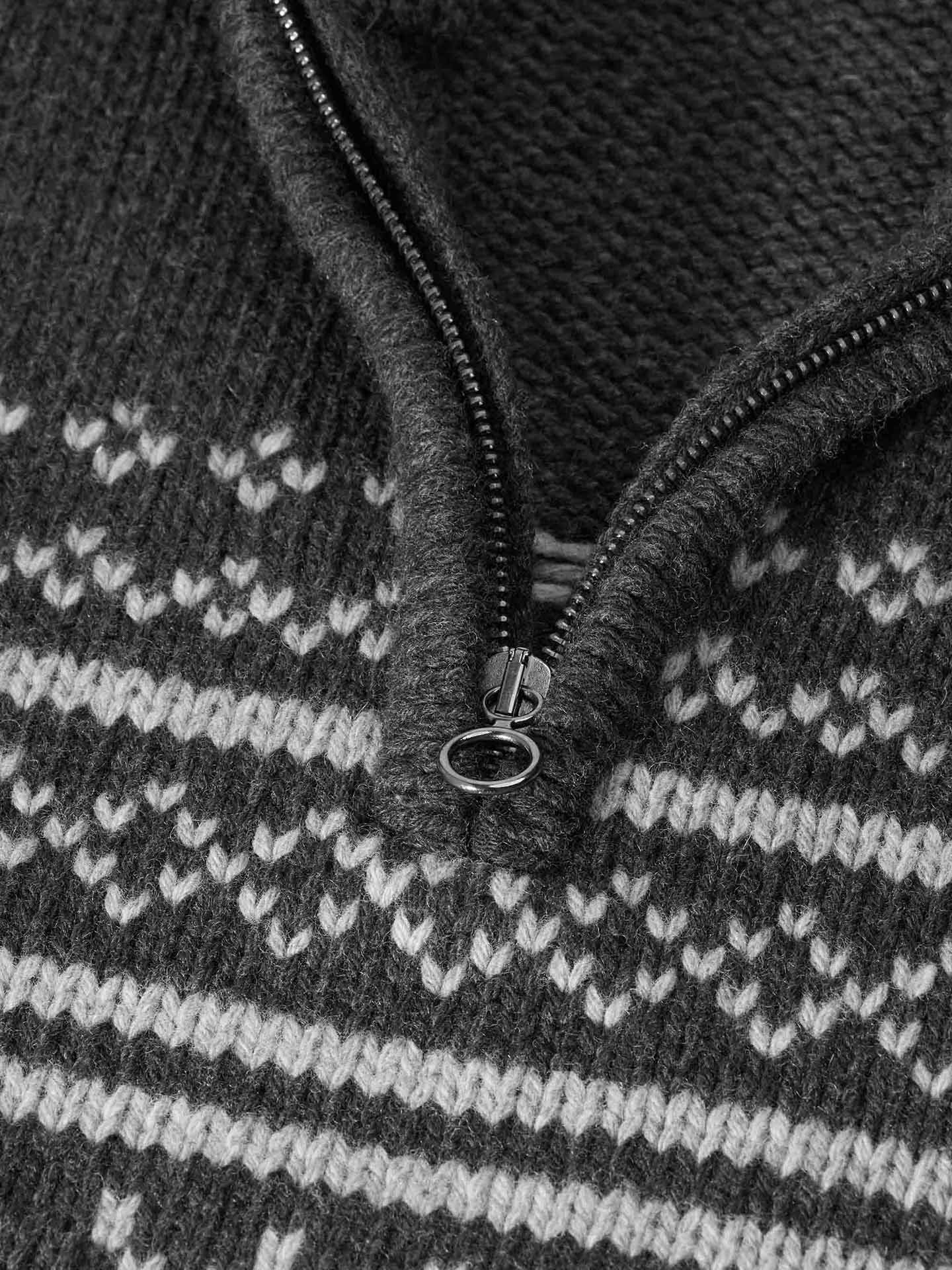 Setesdal Zip Up Sweater Men Charcoal