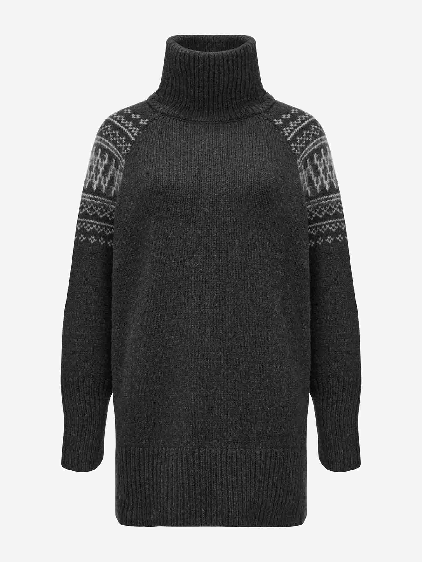Setesdal Oversized Sweater Women Charcoal