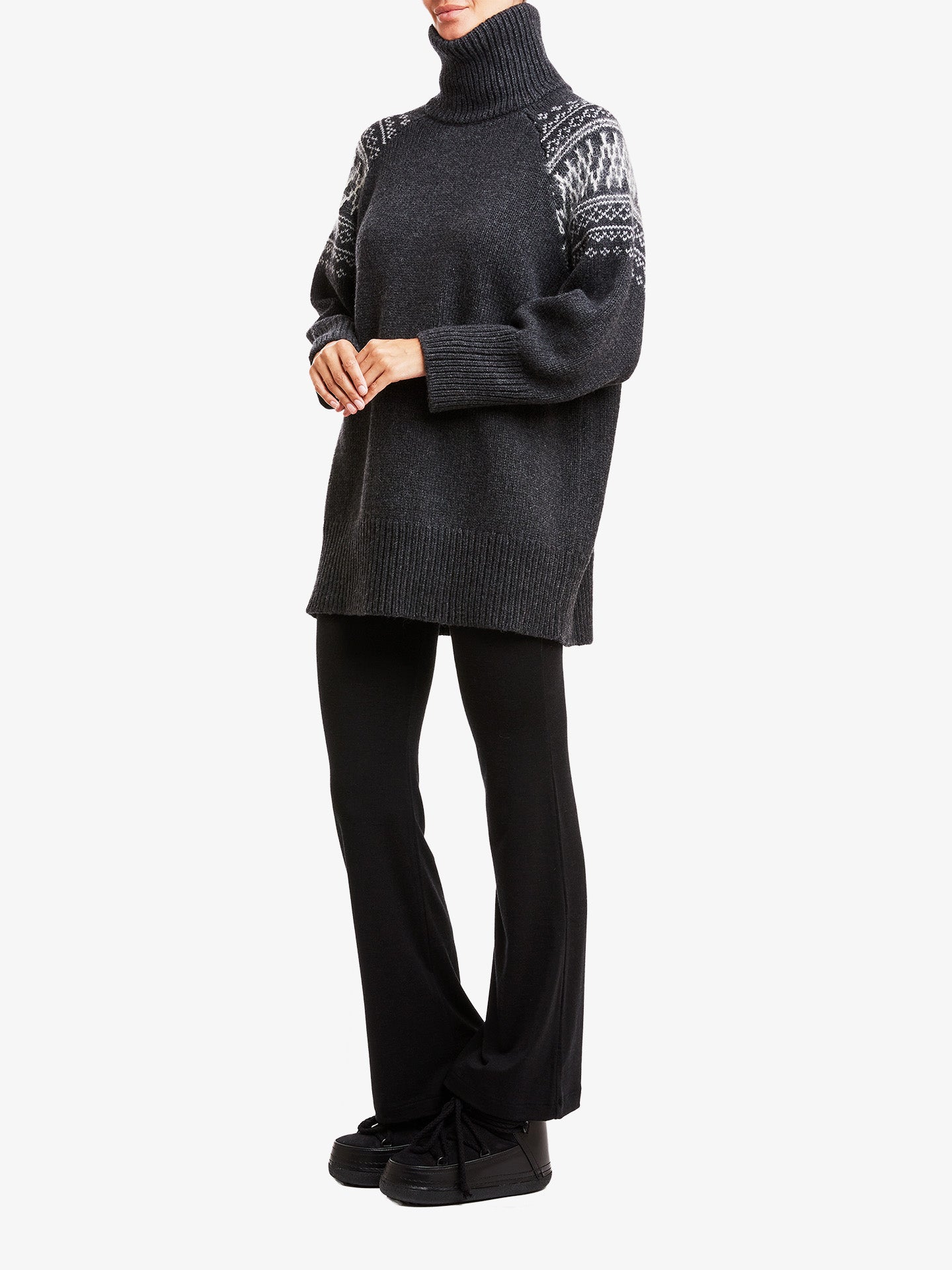 Setesdal Oversized Sweater Women Charcoal