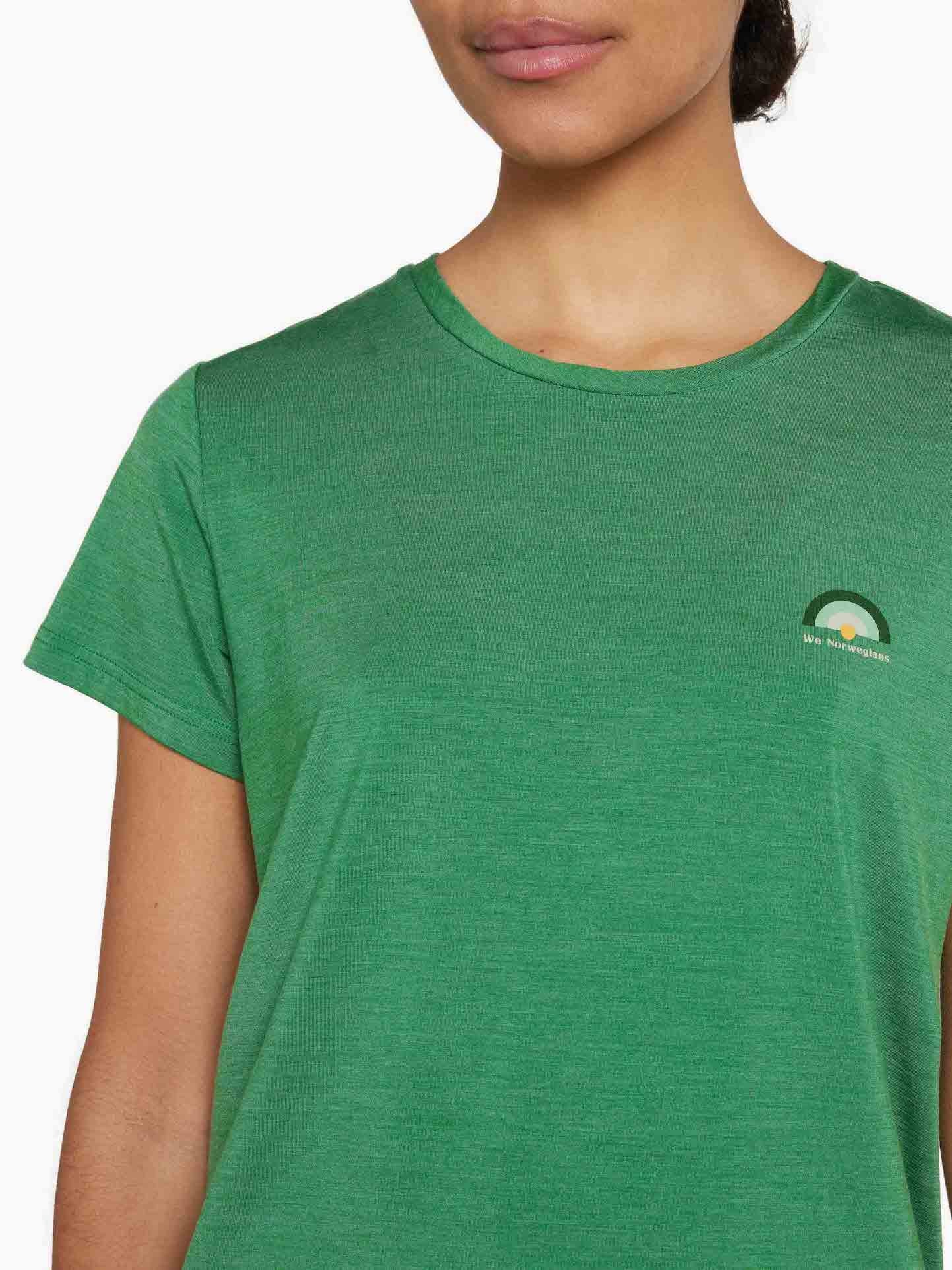 Rainbow Tee Women Green