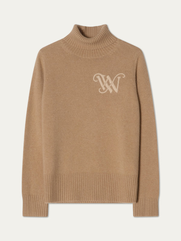 Monogram Cashmere Sweater Women – Camel