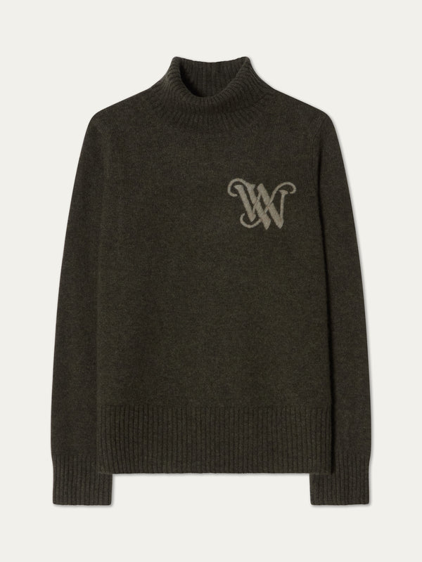 Monogram Cashmere Sweater Women – Dark Green