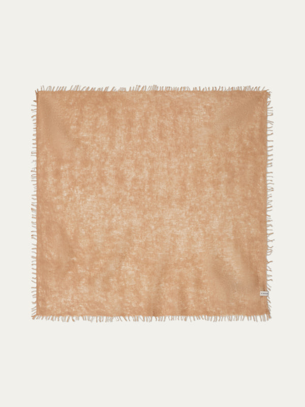 Monogram Cashmere Scarf – Camel