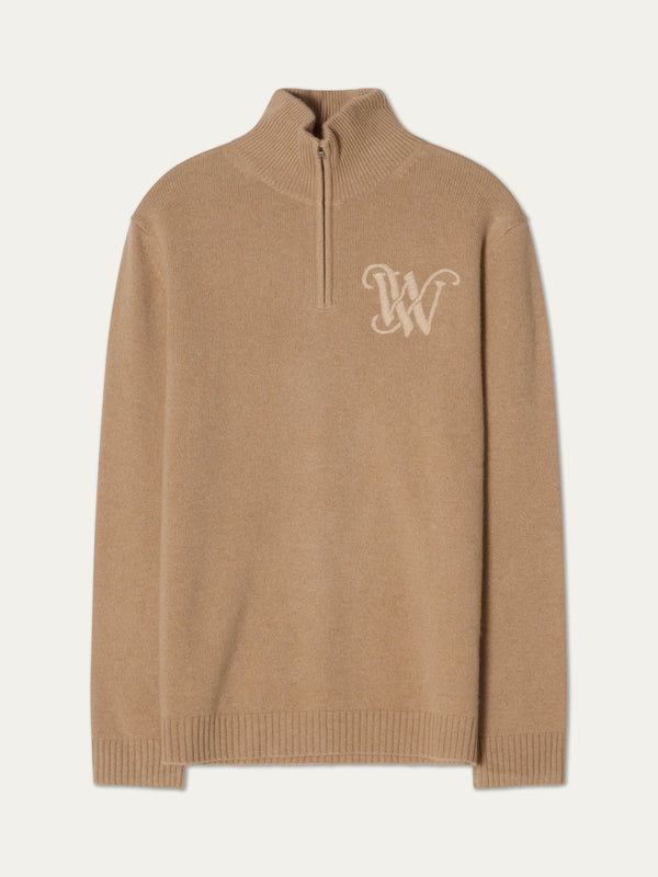 Monogram Cashmere Sweater Men – Camel