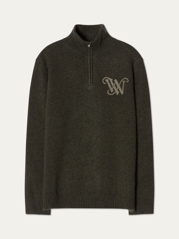 Monogram Cashmere Sweater Men – Dark Green