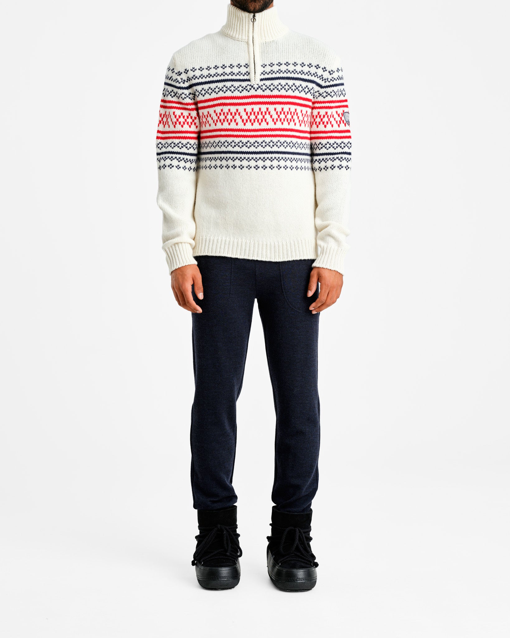 Setesdal Zip-Up Sweater Men White