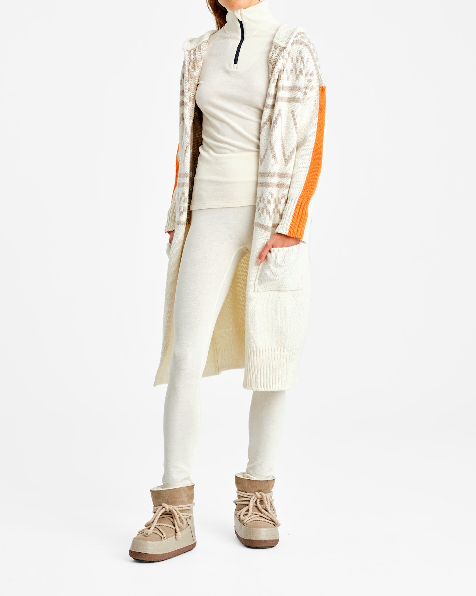 Setesdal Long Cardigan Women Cream