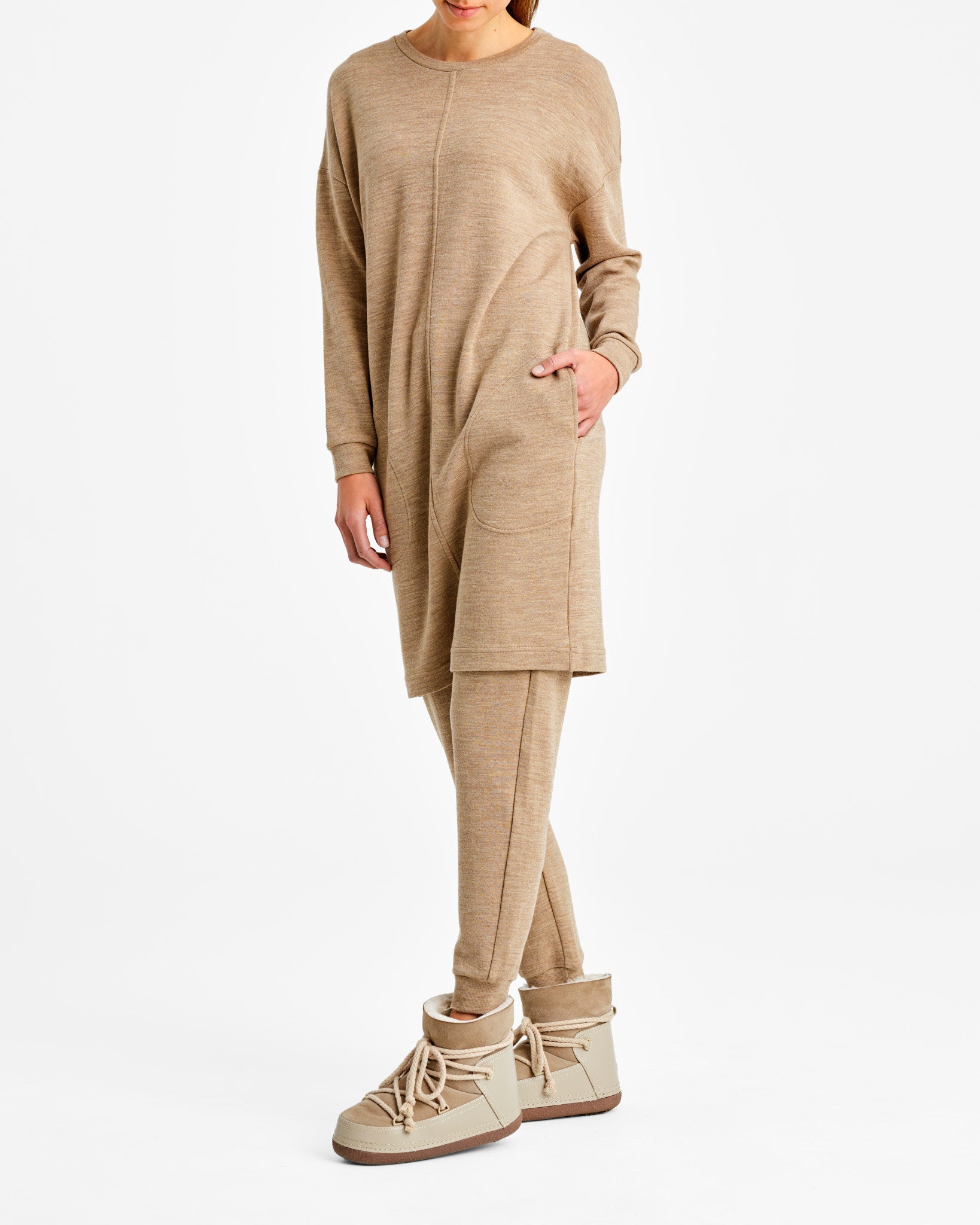 Tind Sweater Dress women Camel